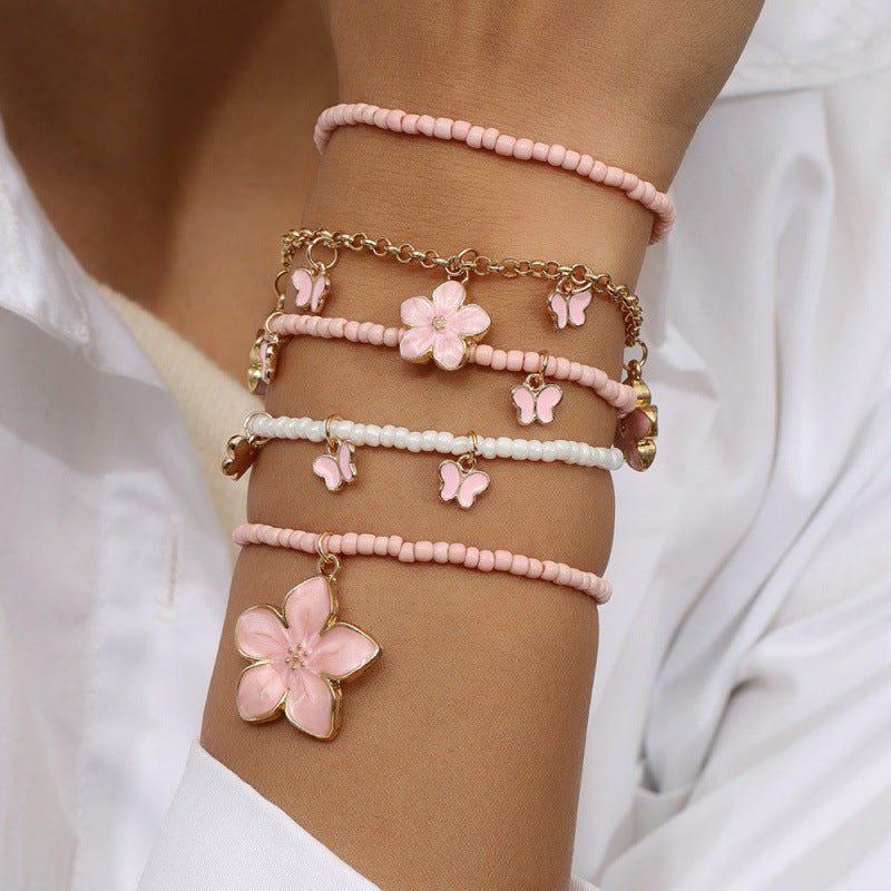 Floral Charm Bracelet Set Stornfield
