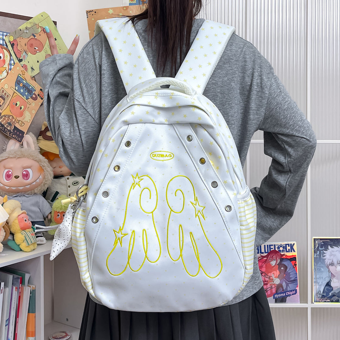 Whimsical Character Print Backpack Stornfield