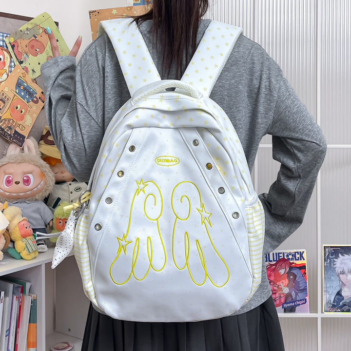 Whimsical Character Print Backpack Stornfield