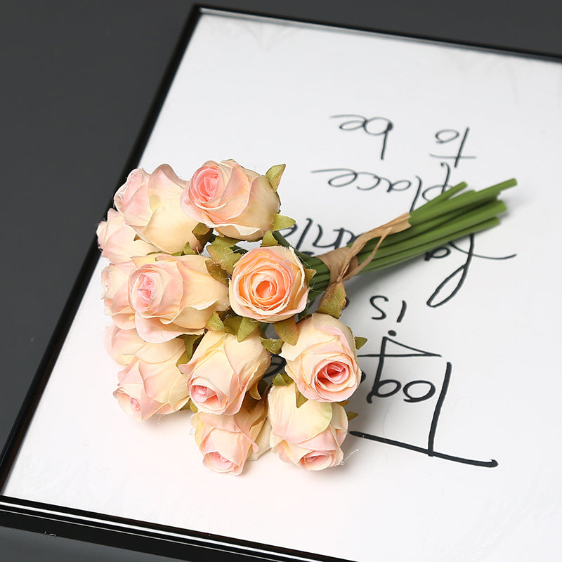 Elegant Faux Rose Bouquet for Home Decor