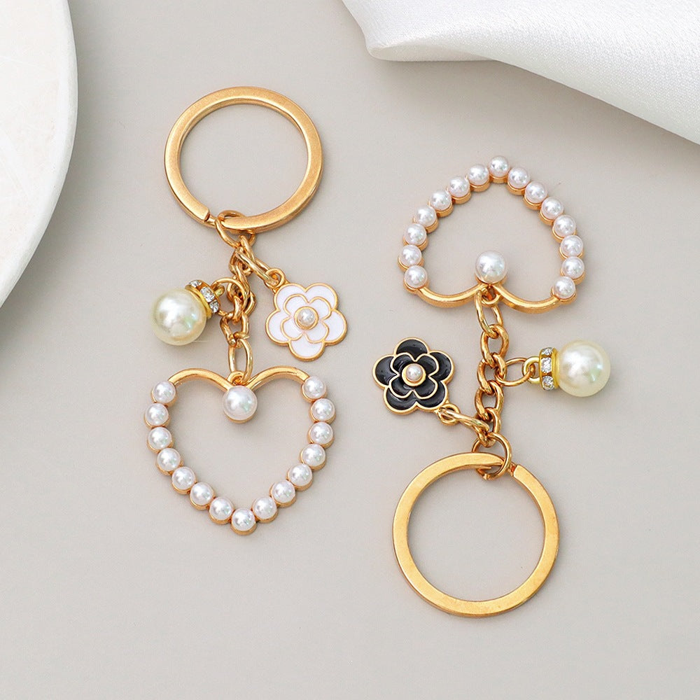 Keychain with heart and flower motif Stornfield