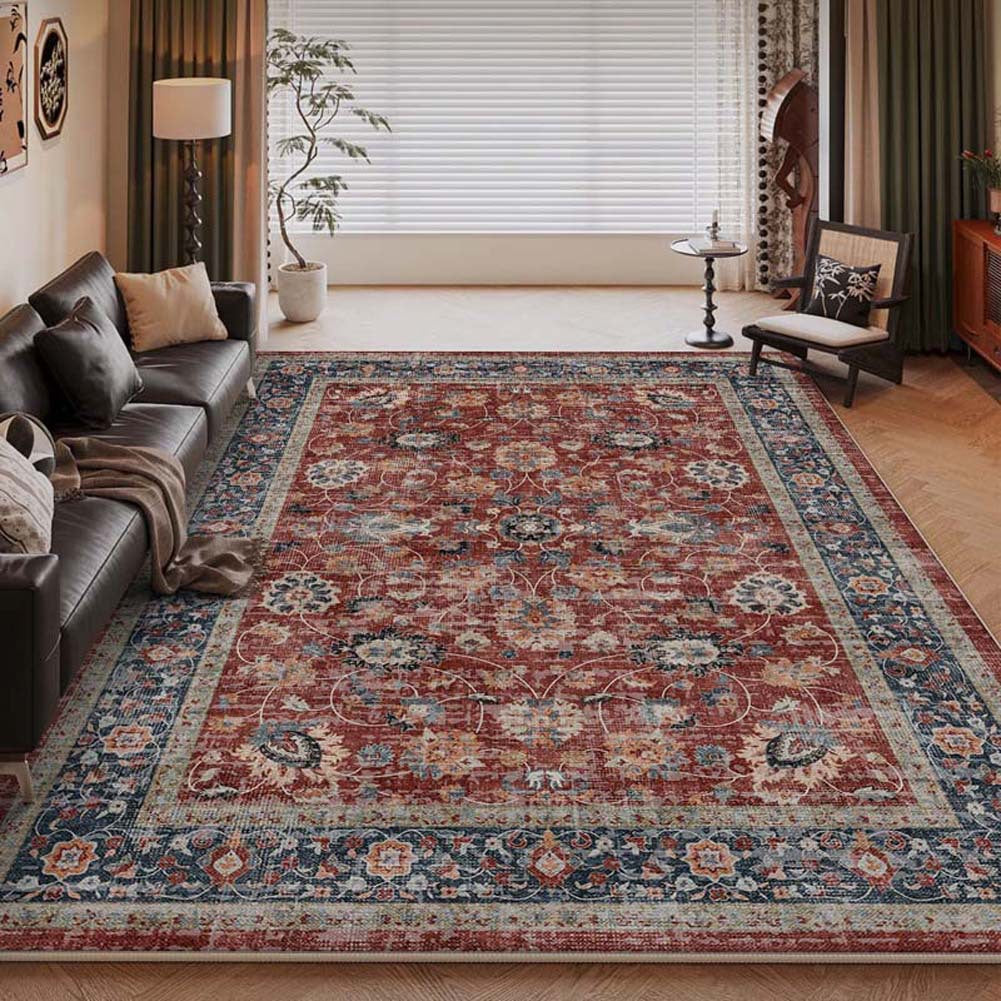 Vintage Floral Pattern Area Rug