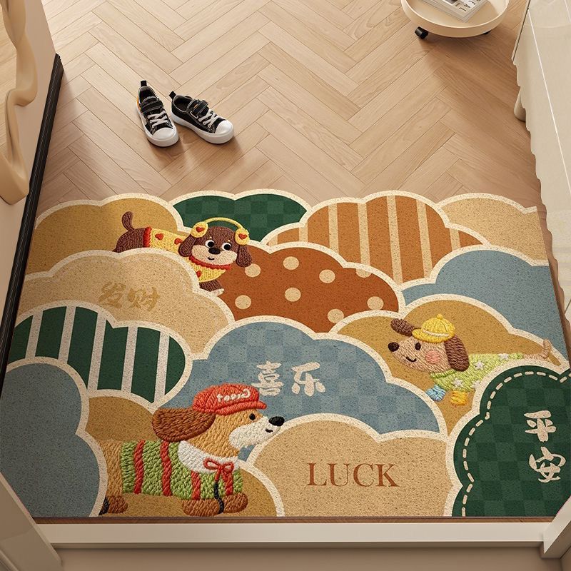 Playful Dog-Themed Doormat