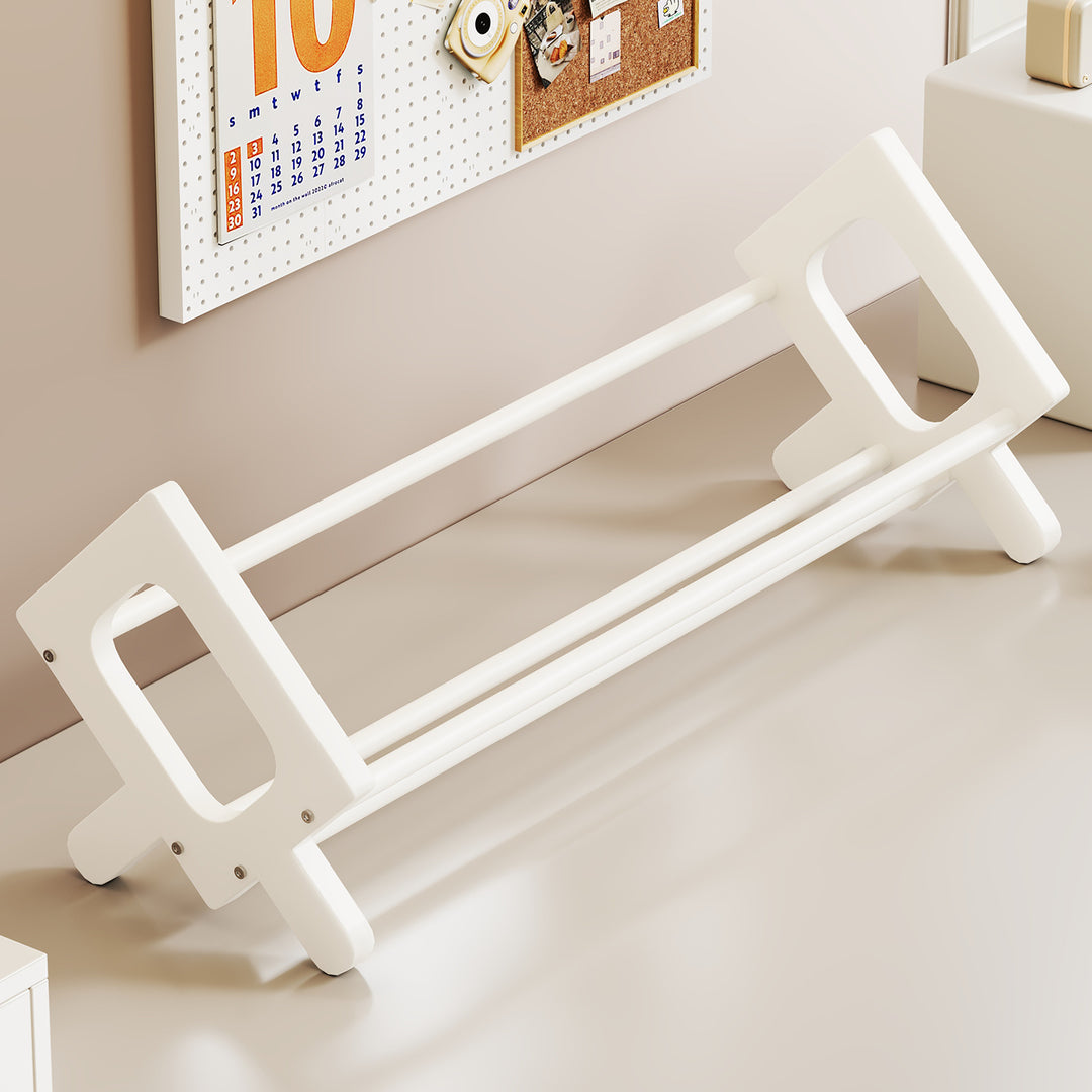 Angled Bamboo Desktop Book and Magazine Rack with Non-Slip Rods
