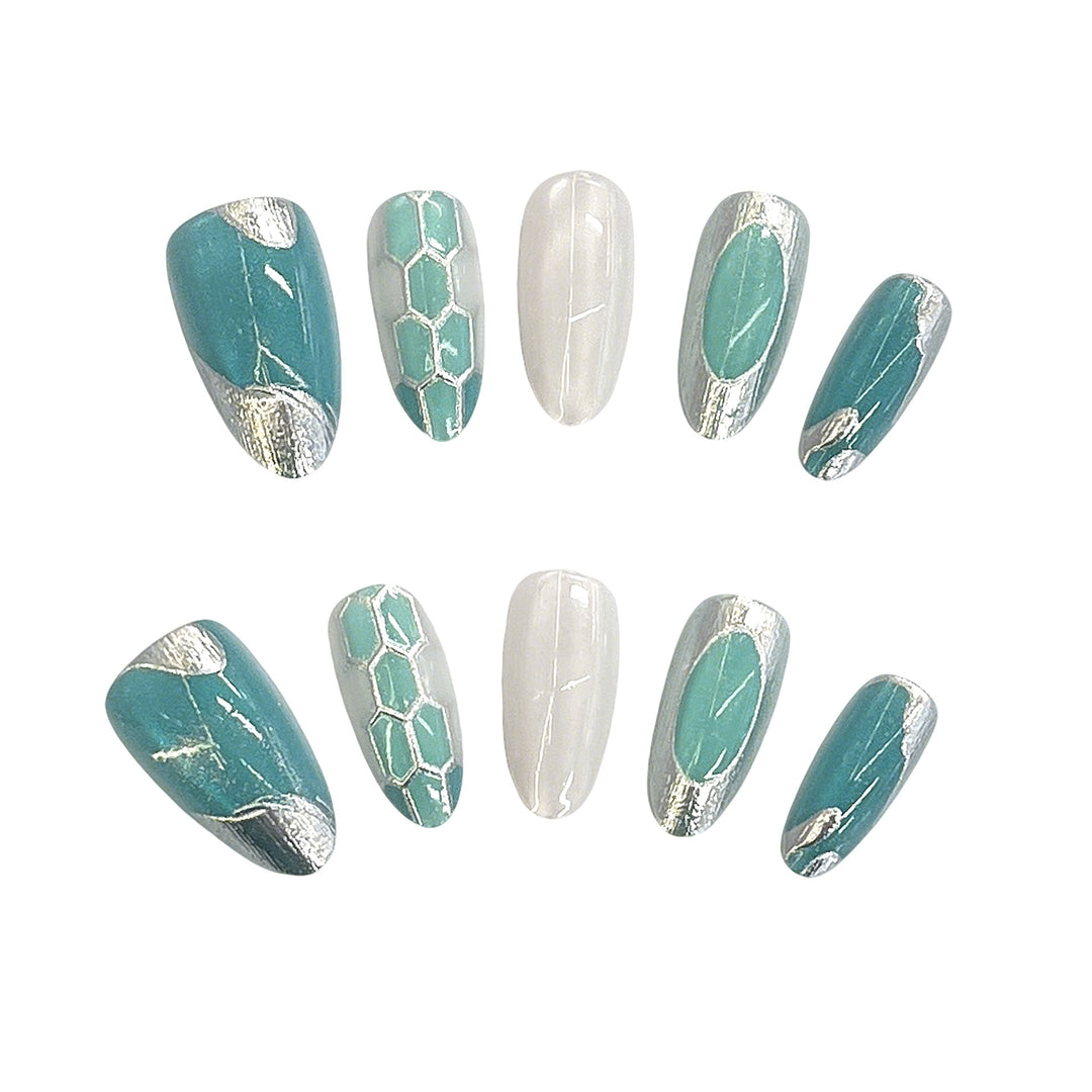 Decorative Gel Press-On Nail Set Stornfield