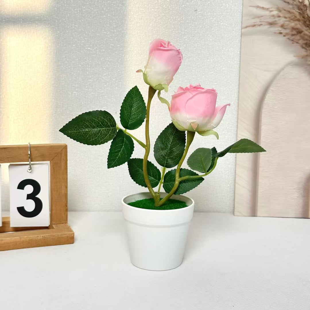 Realistic Blooming Rose Arrangement