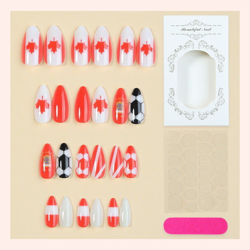 Creative Nail Art Set with Canada and Football Designs Stornfield