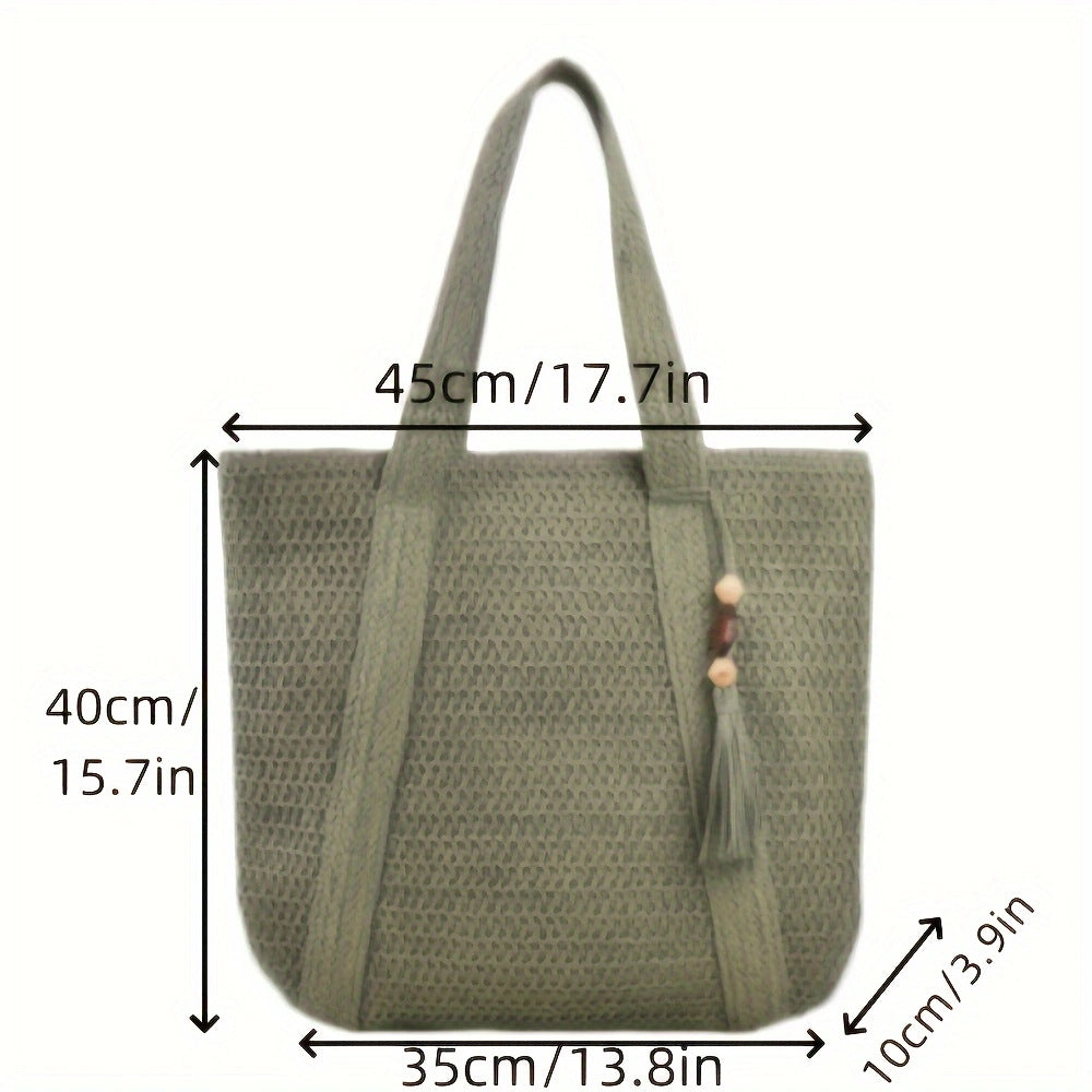 Elegant Shoulder Bag Made of Woven Straw Stornfield