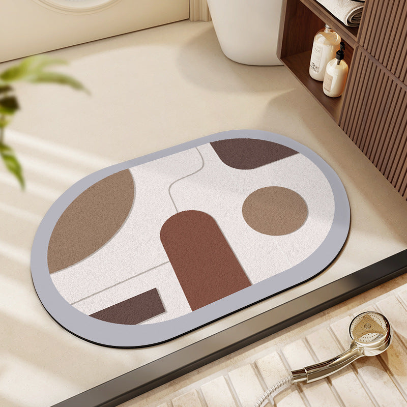 Modern Abstract Bath Mat Stornfield