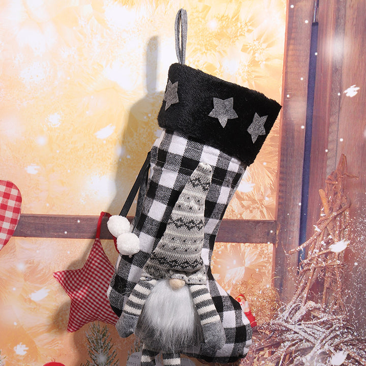Cute Christmas stocking with gnome motif Stornfield