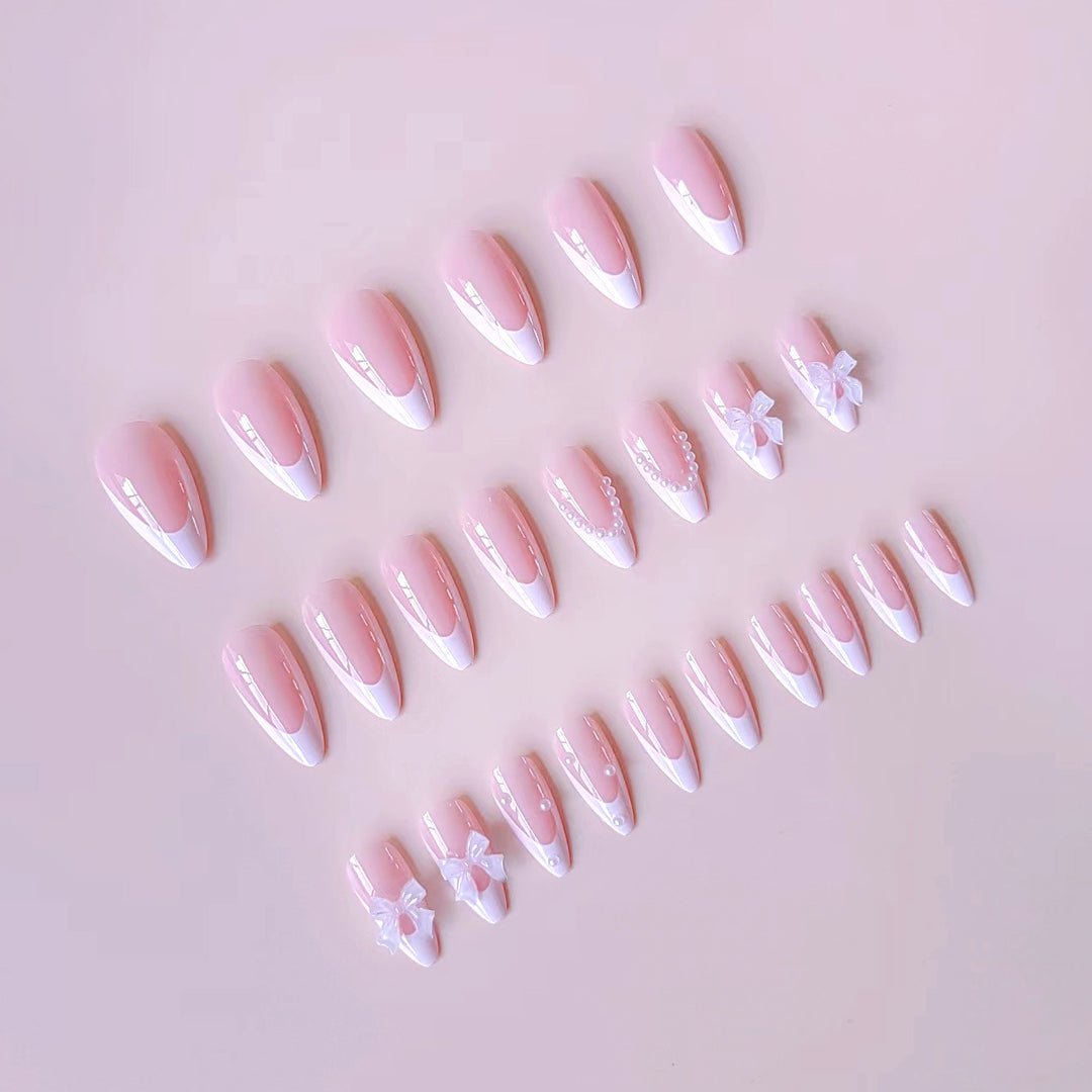 Nail art set with elegant tips and floral accents Stornfield