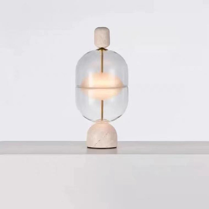 Minimalist Glass and Metal Floor Lamp