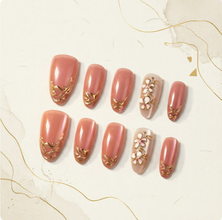 Artificial nails with floral design Stornfield