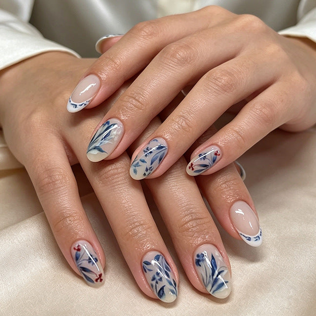 Artistic Floral Acrylic Nail Art Enhancements Stornfield