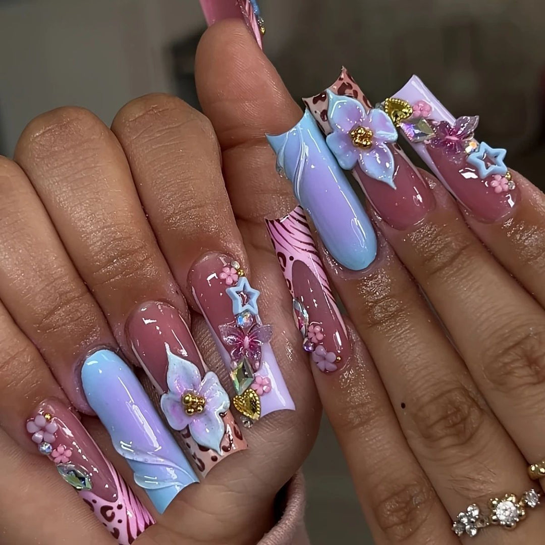 Decorative Long Nail Art Enhancements Stornfield