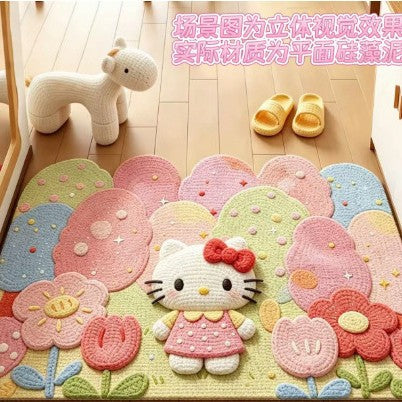 Playful Cartoon Characters Carpet