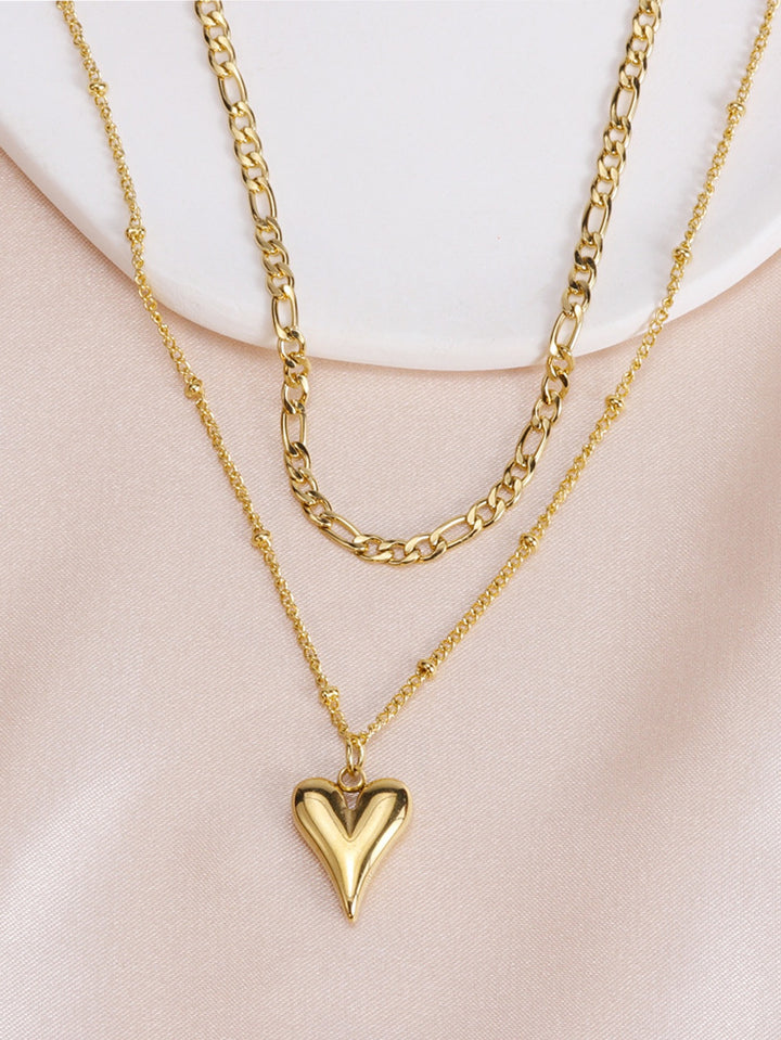 Layered Heart Pendant Necklace Stornfield 1787044446