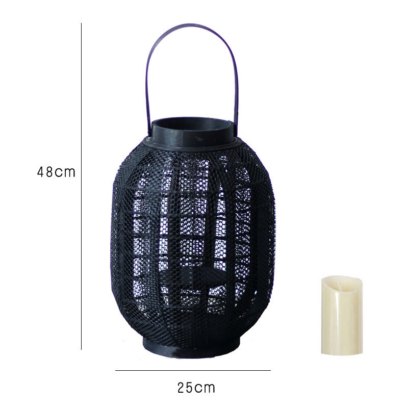 Decorative metal lantern with handle Stornfield