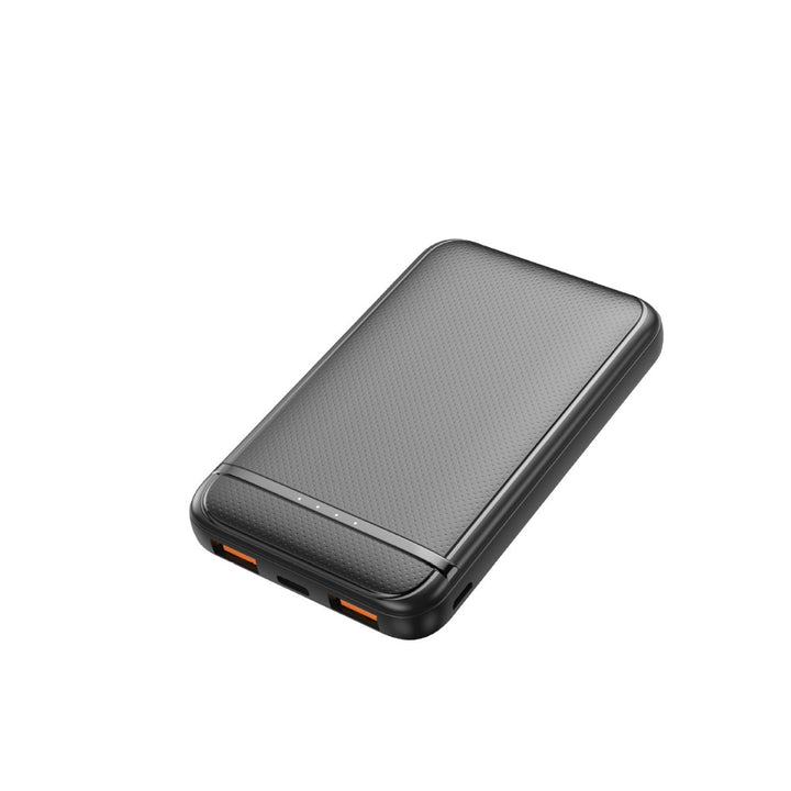 Portable power bank with elegant texture and digital charging indicator Stornfield