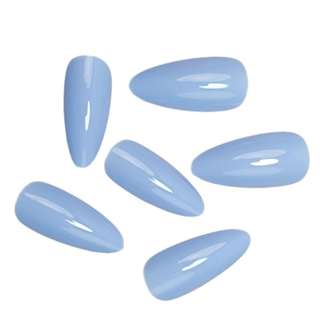 Premium Glossy Almond-Shaped Press-On Nail Set Stornfield
