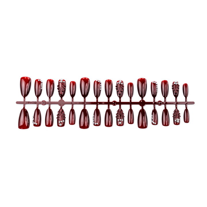 Glossy Almond-Shaped Press-On Nail Set