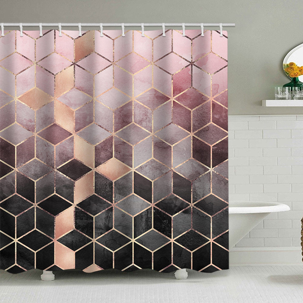 Textured Mosaic Pattern Shower Curtain Stornfield
