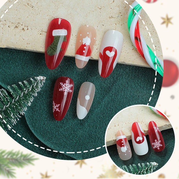 Holiday-Themed Articulated Press-On Nails
