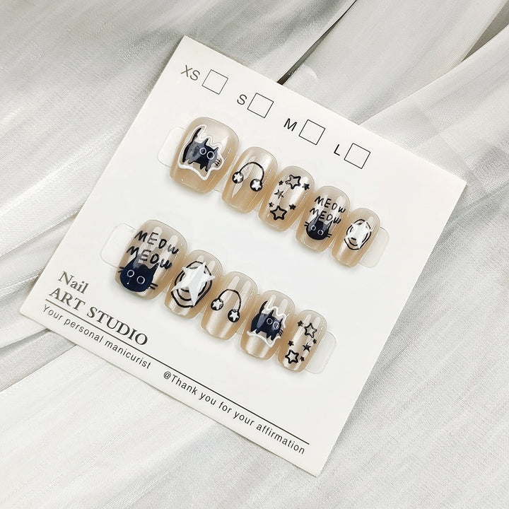 Artificial nail tips with shimmering design Stornfield