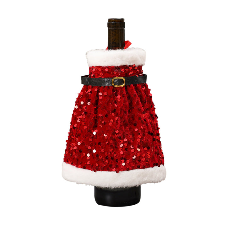 Festive wine bottle decoration cover