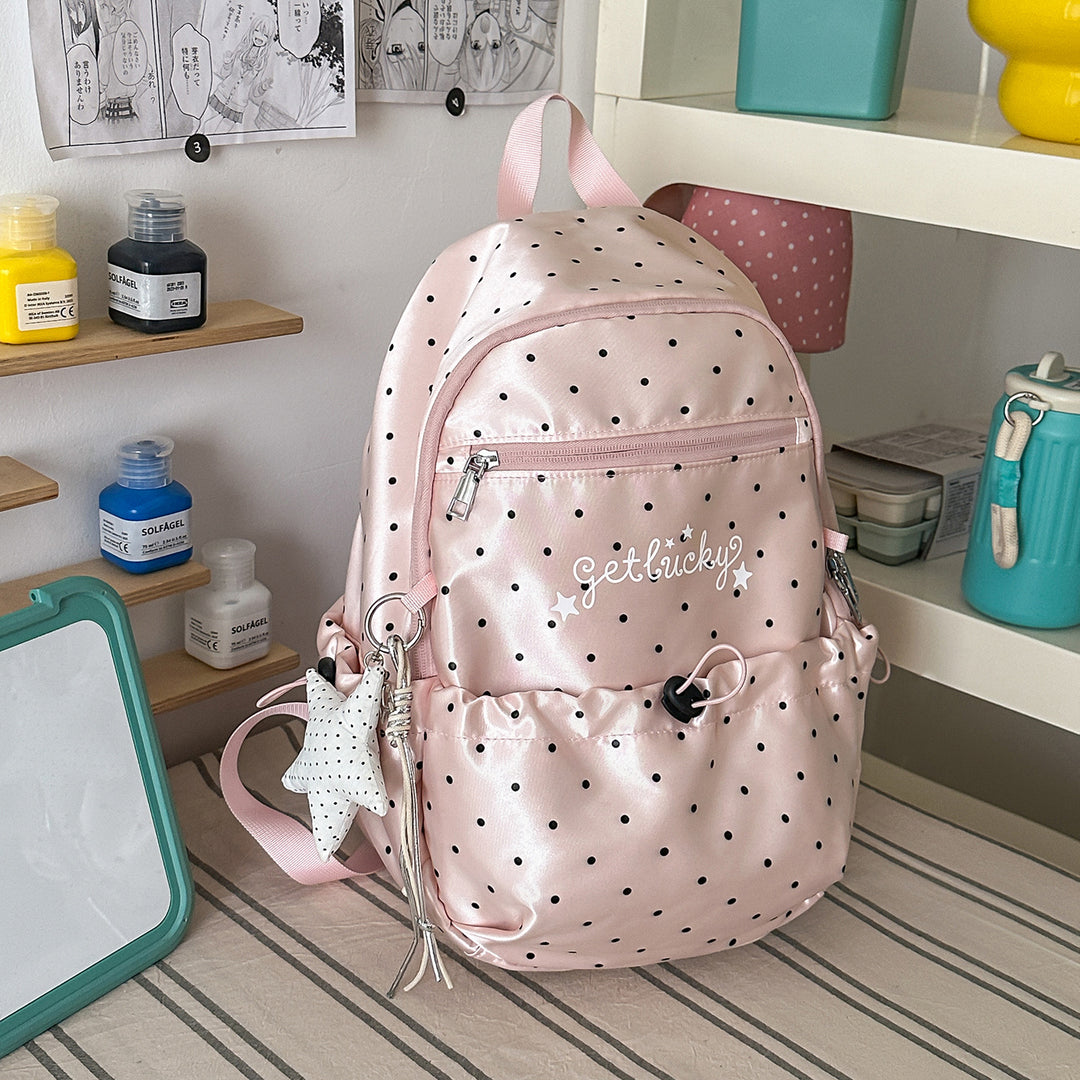 Lightweight Polka Dot Patterned Backpack Stornfield