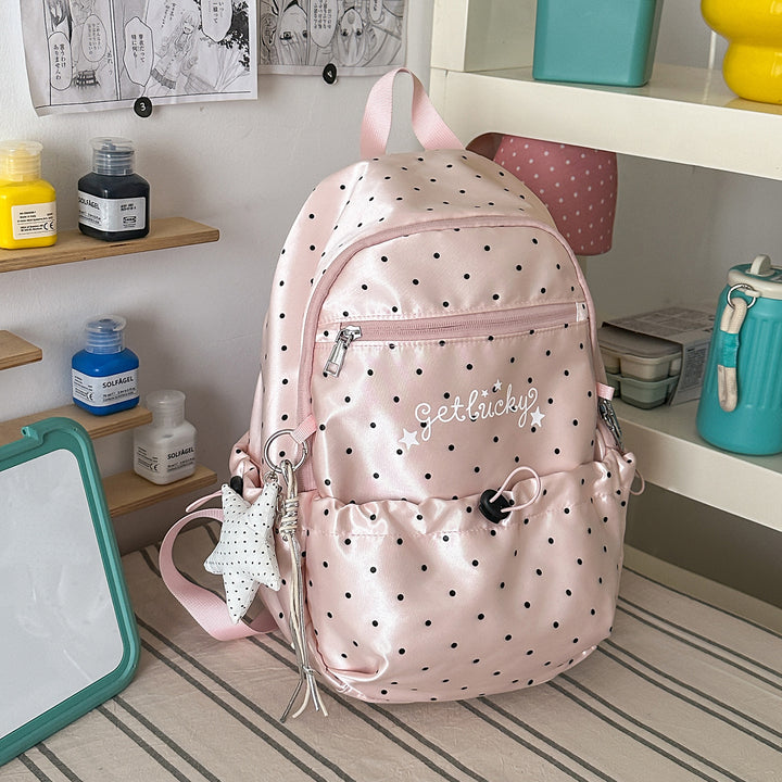 Lightweight Polka Dot Patterned Backpack Stornfield