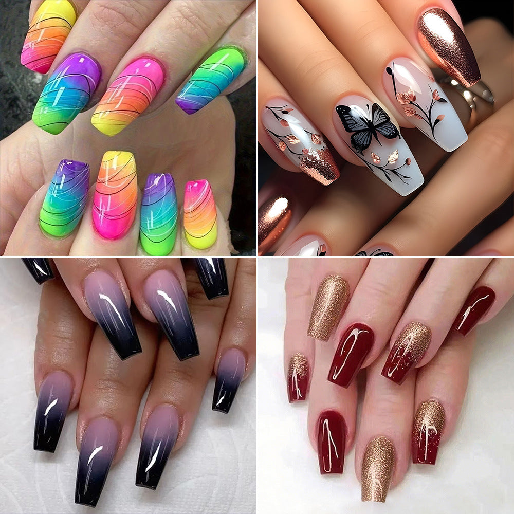 Nail set with elegant glitter design Stornfield