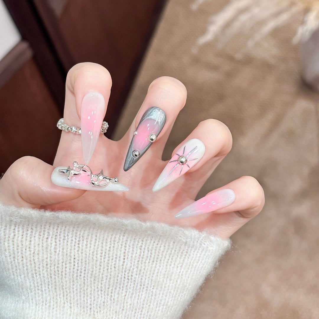 Glamorous Stiletto Press-On Nail Art Set