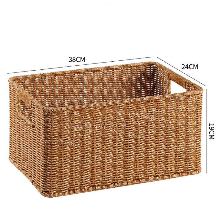 Handwoven Storage Basket with Cutout Handles Stornfield
