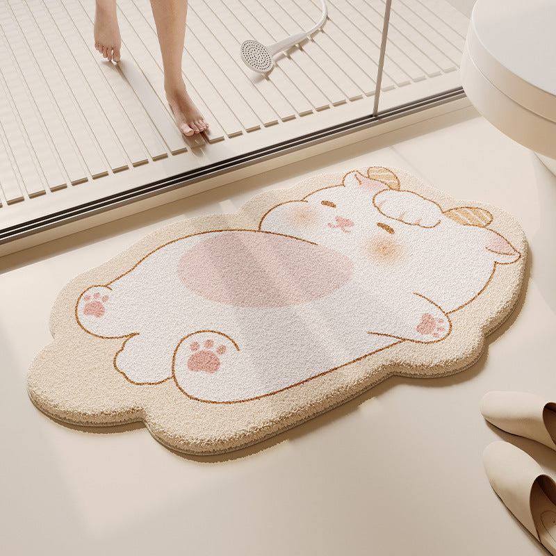 Playful Animal-Themed Bath Mat