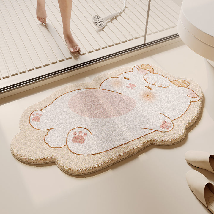 Playful Animal-Themed Bath Mat