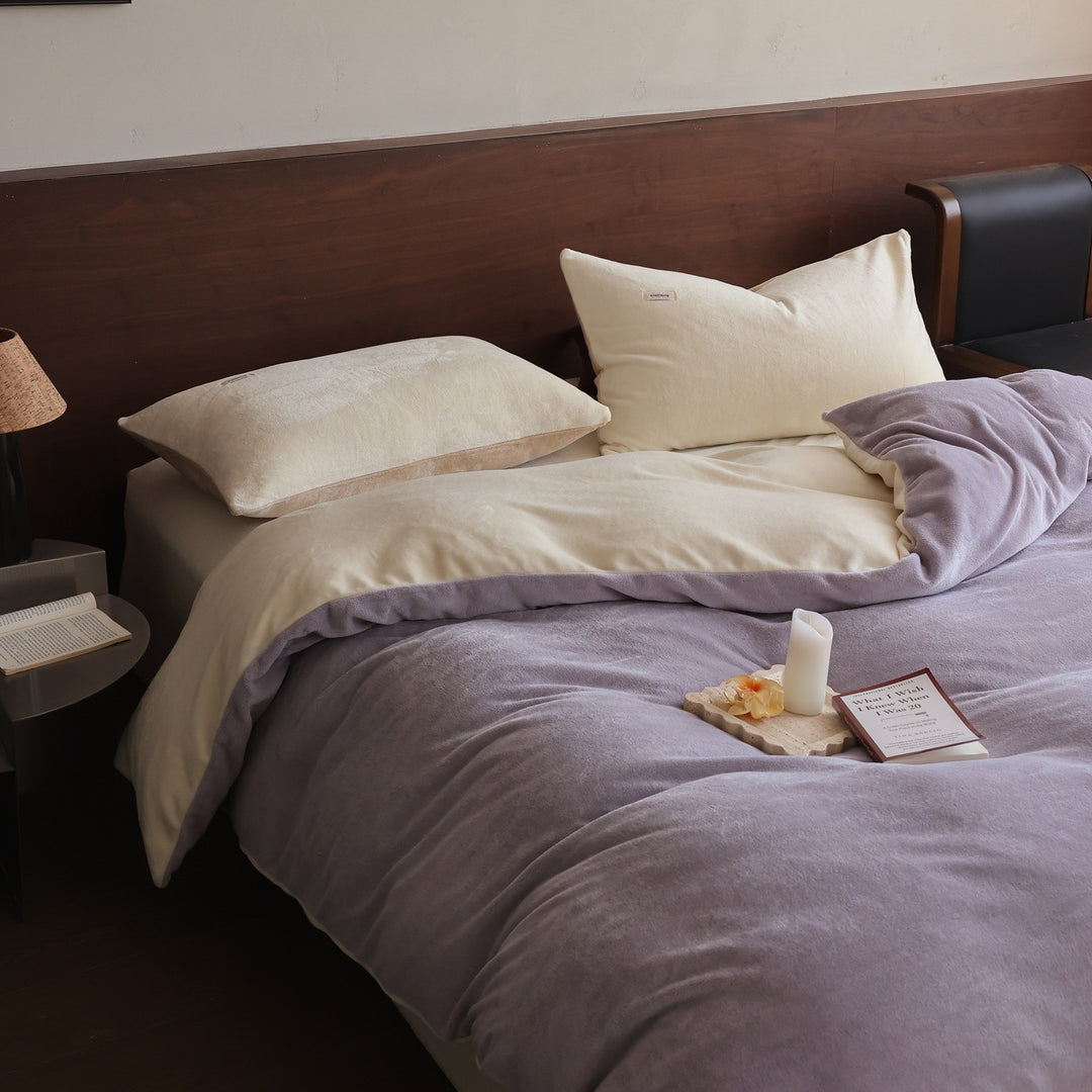 Similar microfiber duvet cover set with ultra-soft velour finish and pillowcases
