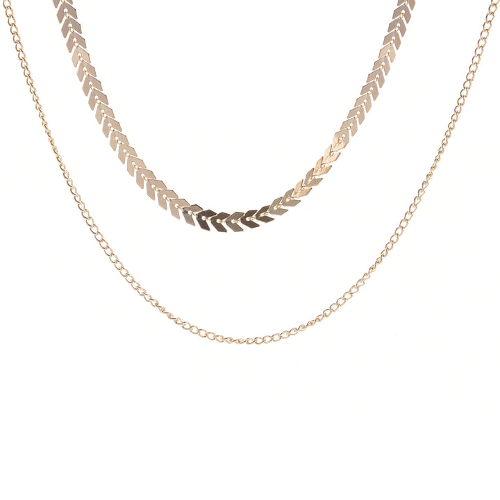 Layered Chevron Chain Necklace Stornfield