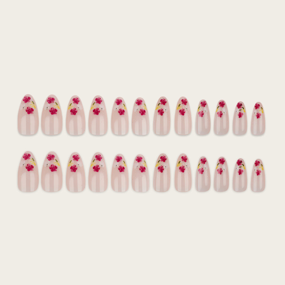 Elegant artificial nails with floral decorations Stornfield