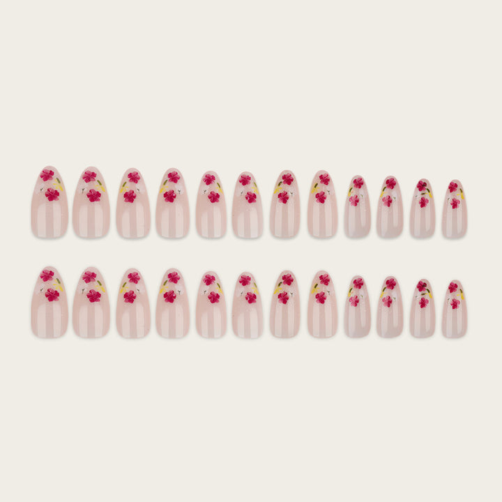 Elegant artificial nails with floral decorations Stornfield