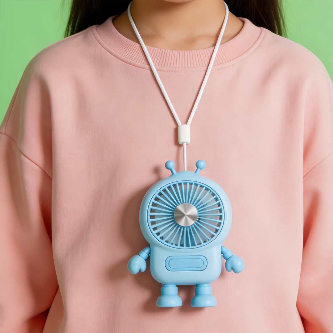Ladies Portable Robot Fan with USB Charging Function and Flexible Design Stornfield