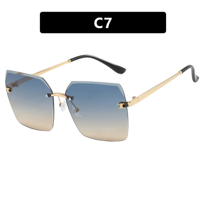 Women's square sunglasses in modern design with delicate metal frame Stornfield