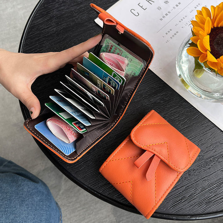 Quilted Leather Card Holder