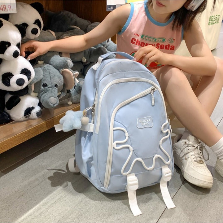 Playful Character Embroidered Backpack Stornfield