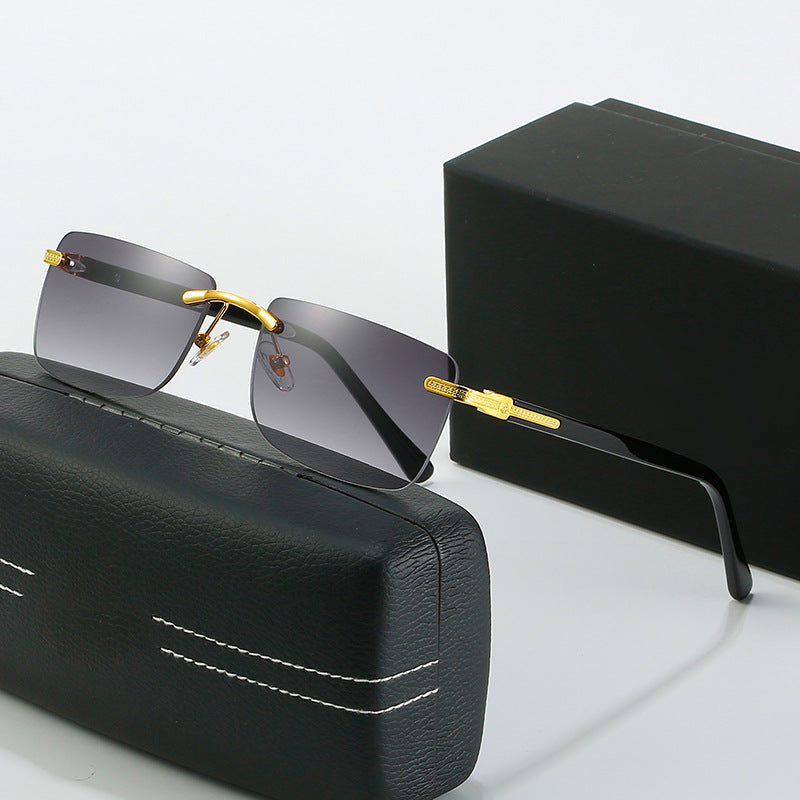 Women's fashionable sunglasses with a stylish, rectangular frame and elegant metal accents Stornfield