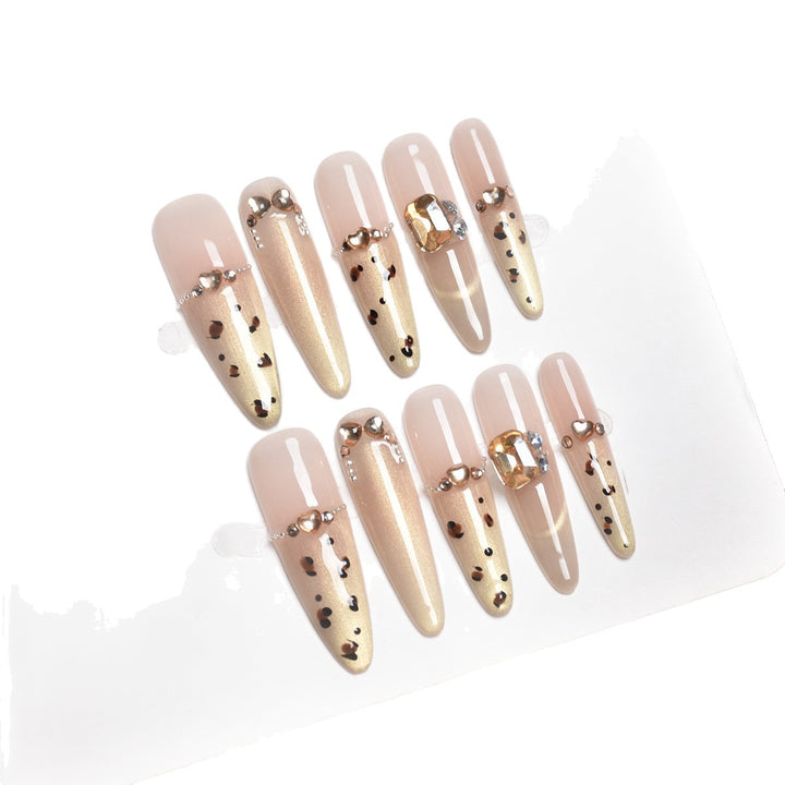Decorative Crystal-Embellished Press-On Nails Stornfield