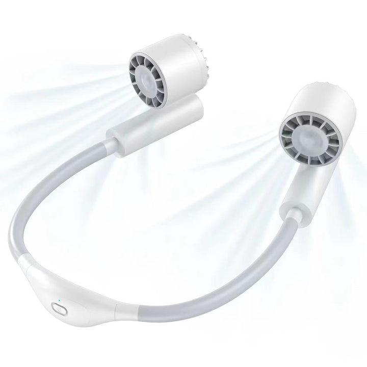 Cooling hands-free bladeless neck fan with adjustable gooseneck and rechargeable battery Stornfield