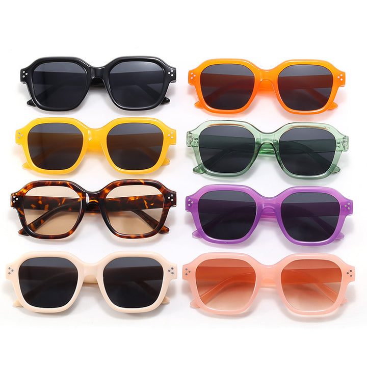 Ladies fashionable square sunglasses with mirrored lenses Stornfield