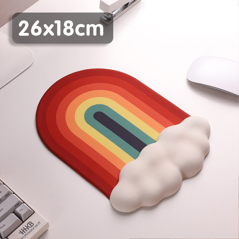 Rainbow-Themed Gel Mouse Pad