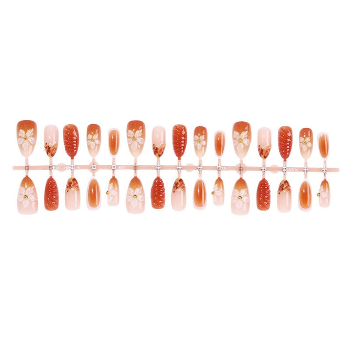 Decorative Floral Press-On Nails Stornfield